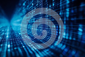 Futuristic Binary Code Background for Tech Concepts and Data Visualization