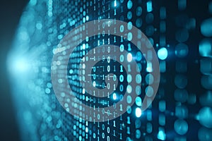 Futuristic Binary Code Background for Tech Concepts and Data Visualization