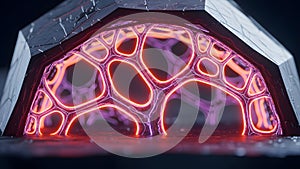 Futuristic Bioluminescent Network Structure