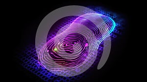 Futuristic Biometric Fingerprint Scan for Secure Identification GenerativeAI