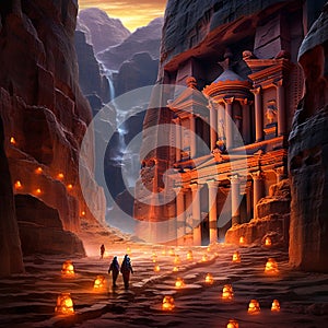 Futuristic Blend of Petra, Jordan's Ancient City