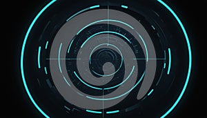 Futuristic Blue Digital Target Interface