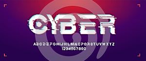 Futuristic bold typefce in minimalistic style. Font