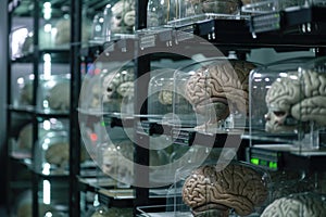 Futuristic brain storage facility concept photo