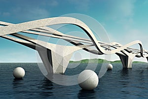 Futuristic bridge.