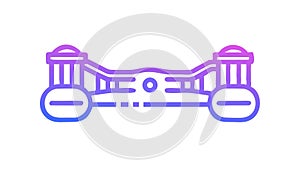 Futuristic Bridge Modern Infrastructure Architecture, vector design Generative AI