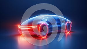 Futuristic Car with Adaptive Cruise Control Technology