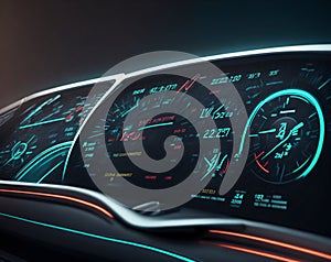Futuristic Car Dashboard: Advanced Tech with Real-Time Display