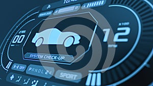 Futuristic car dashboard