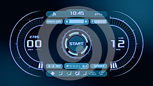 Futuristic car dashboard