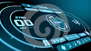 Futuristic car dashboard