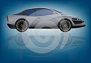 Futuristic car prototype design. photo