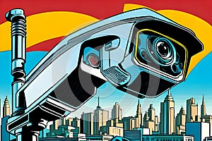 Futuristic CCTV camera