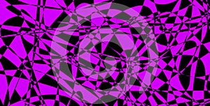 Futuristic chaotic shapes and lines of purple and black pattern