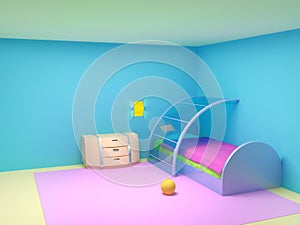 Futuristic child bedroom