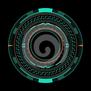 Futuristic circle element for the hud interface