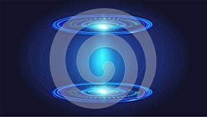 Futuristic circle vector HUD, UI  interface screen design