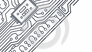 Futuristic Circuit Board Corner Graphic, Technology Design Element, vector design Generative AI