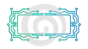 Futuristic Circuit Board Frame for Technology Vector Design Generative AI