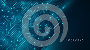 Blue futuristic circuit cyberspace technology abstract vector background,creative circuit connection tech background,technology bu photo