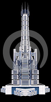 Futuristic City 3D Structure
