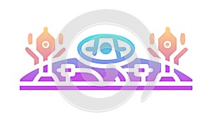 Futuristic City Dashboard Interface, vector design Generative AI