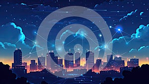 AI Cityscape at Night