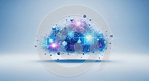 Futuristic Cloud Computing and Big Data Technology Concept