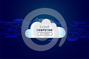 futuristic cloud computing circuit board background for cyber communication