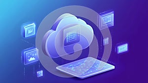 Futuristic Cloud Computing Connection Global Network Visualization with Modern Technology Insights