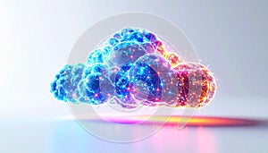 Futuristic Cloud Computing Data Network Concept