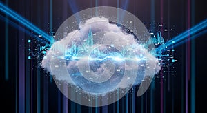 Futuristic cloud computing digital data network technology and innovation