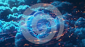 Futuristic cloud computing technology transforming data storage and access