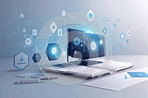 Futuristic Coaching & E-Learning Digital Interface