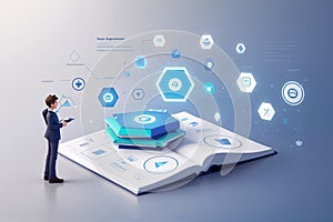 Futuristic Coaching & E-Learning Digital Interface