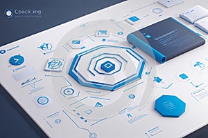 Futuristic Coaching & E-Learning Digital Interface