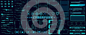 Futuristic collection HUD, UI, UX interface elements