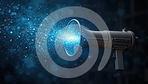 Futuristic Communication and Digital Voice Concept