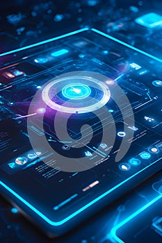 a futuristic computer interface that utilizes artificial intelligence and machine learning algorithm generated by ai