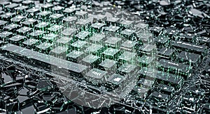 Cyber Keyboard Concept Digital Code Data.