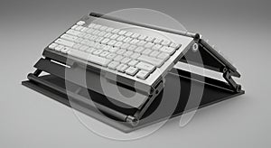 Wall-mounted organizer with a minimalist design, featuring three compartments in a