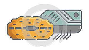 Futuristic Computing Data Storage Device Vector, vector design Generative AI
