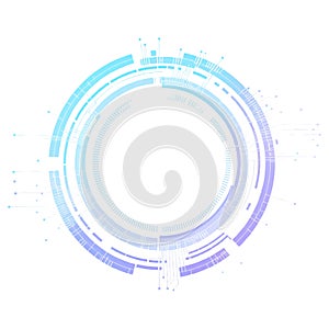 Futuristic Concentric Tech Rings With Gradient Data Arcs