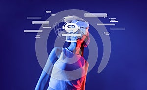 Futuristic Concept of a Virtual Assistant with Chatbot Technology and Artificial Intelligence for Modern Automation