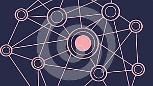 Futuristic Connection Grid. Abstract Network and Technology Background, vector design Generative AI