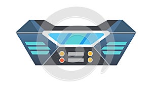Futuristic console panel vector, abstract technology interface design. vector design Generative AI