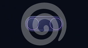 Futuristic Glowing Toggle Switch UI Element
