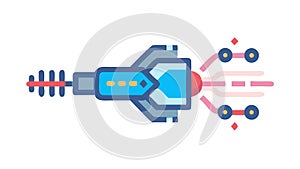 Futuristic Control Panel: Advanced Technology and Command Interface, vector design Generative AI