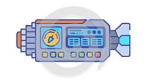 Futuristic Control Panel Device, Advanced Technology Gadget, vector design Generative AI