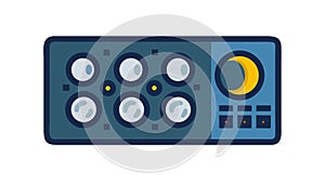 Futuristic Control Panel Interface Technology Icon, vector design Generative AI